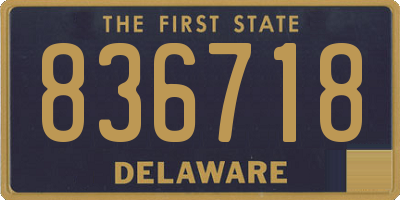 DE license plate 836718