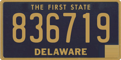 DE license plate 836719
