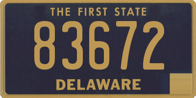 DE license plate 83672