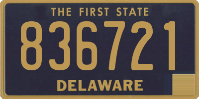 DE license plate 836721