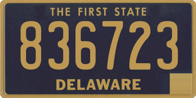 DE license plate 836723