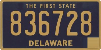 DE license plate 836728