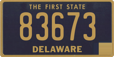 DE license plate 83673