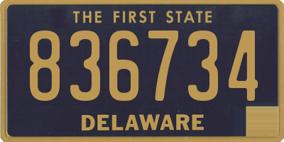 DE license plate 836734