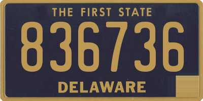 DE license plate 836736