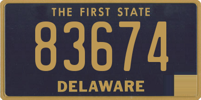 DE license plate 83674