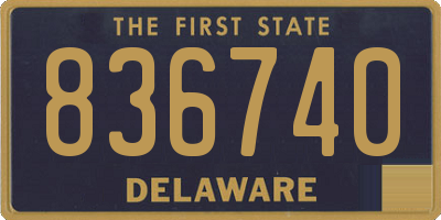 DE license plate 836740