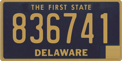 DE license plate 836741