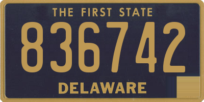 DE license plate 836742