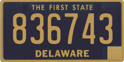 DE license plate 836743