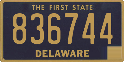DE license plate 836744