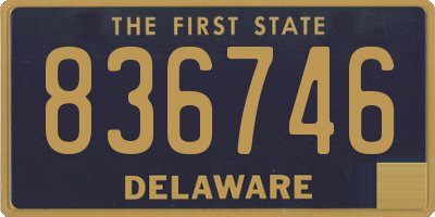 DE license plate 836746