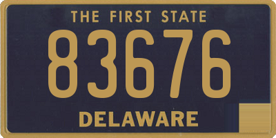 DE license plate 83676