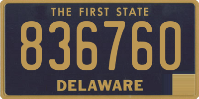 DE license plate 836760