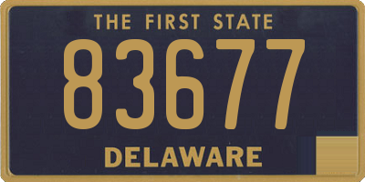DE license plate 83677