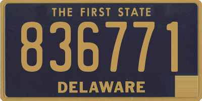 DE license plate 836771