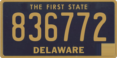 DE license plate 836772
