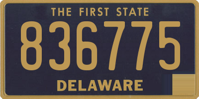 DE license plate 836775