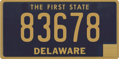 DE license plate 83678