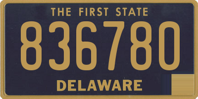 DE license plate 836780