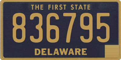 DE license plate 836795