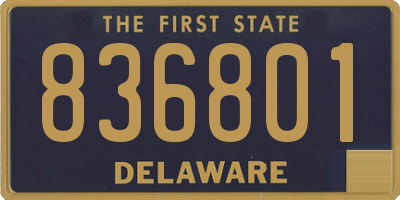DE license plate 836801