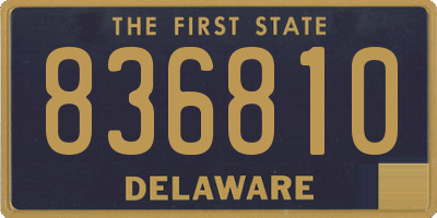 DE license plate 836810