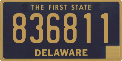 DE license plate 836811
