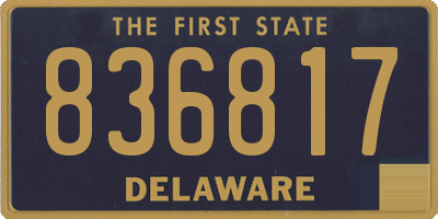 DE license plate 836817