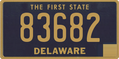 DE license plate 83682