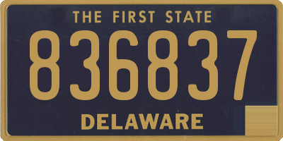 DE license plate 836837