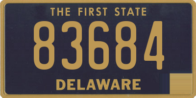 DE license plate 83684