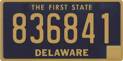 DE license plate 836841