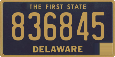 DE license plate 836845