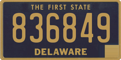 DE license plate 836849