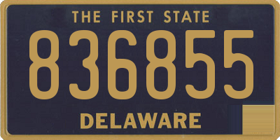 DE license plate 836855