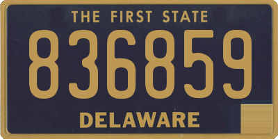 DE license plate 836859