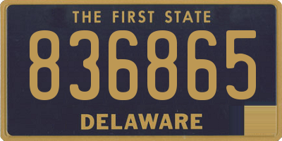 DE license plate 836865