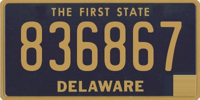 DE license plate 836867