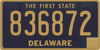 DE license plate 836872