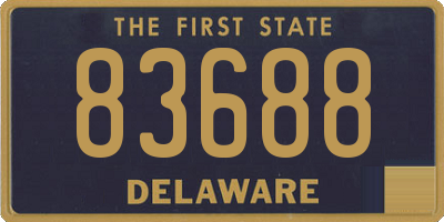 DE license plate 83688