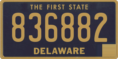 DE license plate 836882
