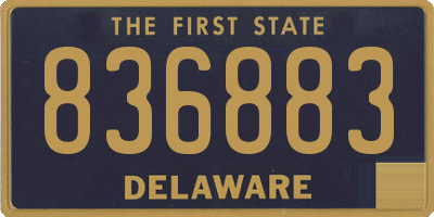 DE license plate 836883