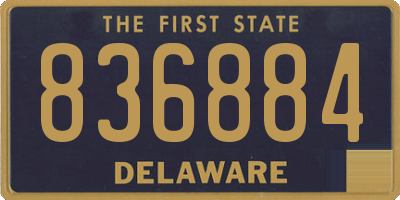 DE license plate 836884