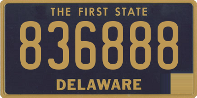 DE license plate 836888