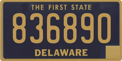 DE license plate 836890
