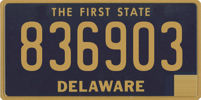 DE license plate 836903