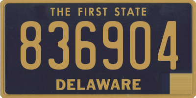 DE license plate 836904