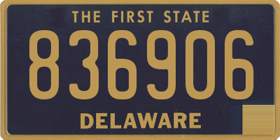 DE license plate 836906