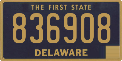 DE license plate 836908